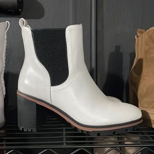 White Combat Boots Size 7